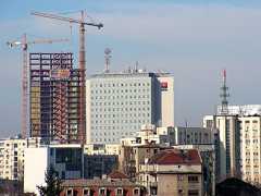Bucharest Tower Center under construction, 2007