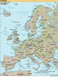 Geopolitical map of Europe (vectorized, in French)