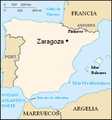 Localización de Zaragoza en España→