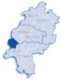 Die Lage des Kreis Limburg-Weilburg in Hessen