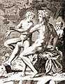 Jacopo Caraglio (16th century), Apollo and Hyacinthos. Engraving.