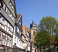 Der Blick zur Kirche von der Kirchgasse aus
