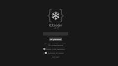 ICEcoder login screen