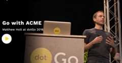 Matthew Holt speaking at dotGo 2016 about ACME in Go