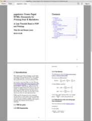 A paged HTML document