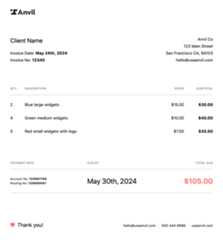 HTML invoice template