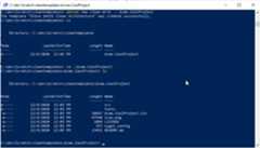 powershell screenshot showing steps