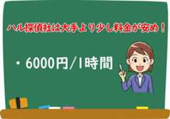 HAL探偵社の浮気調査料金