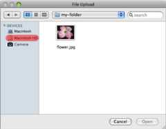A File picker control in the File Upload state.
