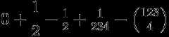 mfrac example