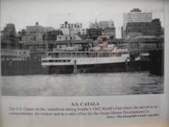Image of the SS Catala in Seattle during the 1962 World's Fair.