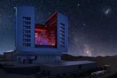 An artist's rendering of the Giant Magellan Telescope