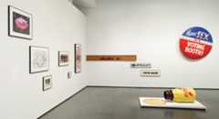 installation view of John Waters exhibition at Baltimore Museum of Art