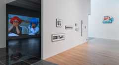 installation view of John Waters exhibition at the Wex