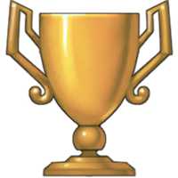 Le trophée apparaissant au-dessus de la tête d'un joueur ayant obtenu un succès