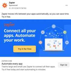 Zapier facebook ad
