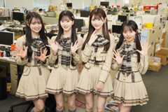 AKB48の八木愛月と千葉恵里、伊藤百花、花田藍衣が週プレ編集部を訪問、新曲をPR「この曲で20周年イヤーの勢いをつけたい!」