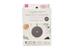 ワイヤレスチャージャー1000円（税込1100円）国際標準規格のQi対応機種のスマホを置くだけで急速充電可能なワイヤレス充電器（＊ACアダプタは別売り）