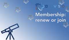 Telescope on blue background