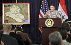 General David Petraeus, commander of U.S. forces of Iraq, at a 2007 press conference in Baghdad. (Associated Press)