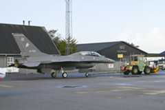 Argentine Air Force F-16BM fighter spotted in Denmark with the designation M-1001