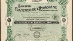 Hydrogen company stock certificate