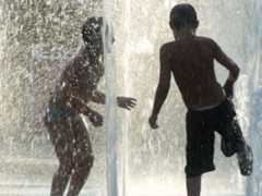 KIds playing in a splash park