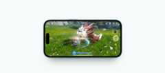 A graphics-intensive video game demonstrating the extended battery life of iPhone 16