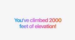 You’ve climbed 2000 feet of elevation! to illustrate Workout Buddy