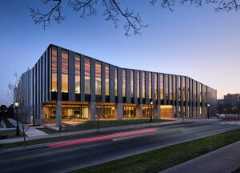 Exterior of the University of Arkansas's new Institute for Integrative & Innovative Research.