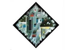 Project A, House Third Level Color Plate, from John Hejduk’s Diamond Thesis