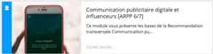 Communication publicitaire digitale et influenceurs - Module 6/7