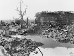 Garter Point pillbox on the battlefield near Zonnebeke, 24 October 1917