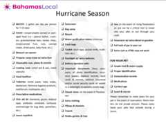 Checklist | Hurricane Season Checklist | Hurricane Season