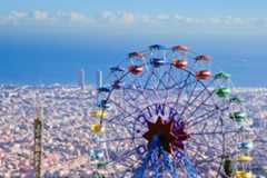 Veľké koleso Tibidabo v zábavnom parku