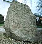 Photo of rune-stone from Jelling