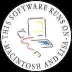 Runs on Mac and Lisa Logo