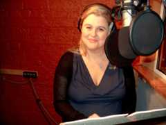 A pregnant pause... India Fisher takes a break during recording