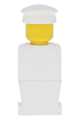 Legoland figure wearing a white hat, white torso, and white legs - old006