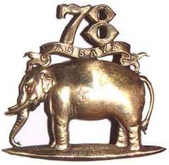 Elephant badge of the 78th Highlanders awarded after the Battle of Assaye on 23rd September 1803 in the Second Mahratta War in India