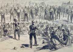 Egyptian prisoners after the Battle of Tel-el-Kebir on 13th September 1882 in the Egyptian War