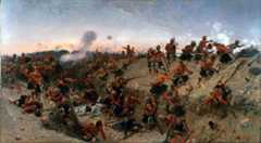 Black Watch at the Battle of Tel-el-Kebir on 13th September 1882 in the Egyptian War: picture by Alphonse de Neuville