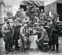 British and French troops during the Battle of the Marne: Battle of the Marne, fought from 6th to 9th September 1914, during the First World War