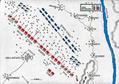 Map of the Battle of Chillianwallah on 13th January 1849 during the Second Sikh War: map by John Fawkes