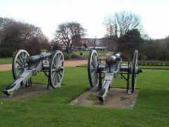 Sikh guns captured at the Battle of Chillianwallah on 13th January 1849 during the Second Sikh War and now in Chelsea Hospital in London