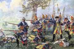 Grenadier Guard Battalion of Einsiedel No. 6 at the Battle of Hohenfriedberg 4th June 1745: Battle of Hohenfriedberg 4th June 1745 in the Second Silesian War: picture by Gemälde von Gϋnter Dorn.