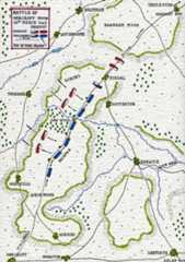 Map of the Battle of Seacroft Moor 30th March 1643 in the English Civil War: map by John Fawkes