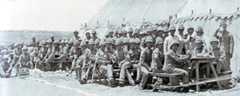 1st Border Regiment in camp in Natal during the Boer War: the battalion fought in Hart's Brigade at the Battle of Colenso on 15th December 1899