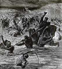 Struggle in the Cock Beck: Battle of Towton fought on 29th March 1461 in the Wars of the Roses