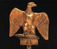 Eagle of the French 45th of the Line, captured by the Royal Scots Greys at the Battle of Waterloo on 18th June 1815